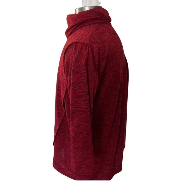 Nally & Millie Red Black Melange Cowl Neck Wrap XL - Picture 4 of 11